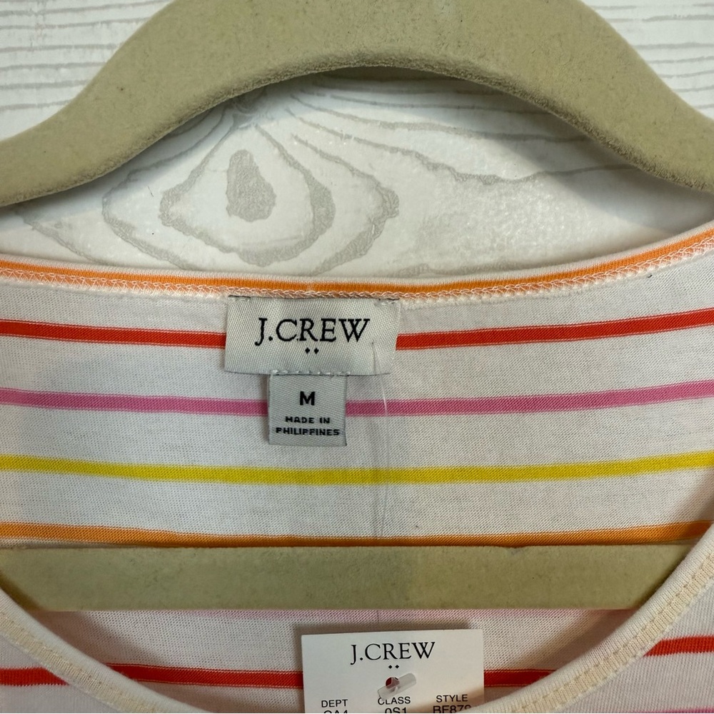 J. Crew Factory Striped Knit Tie-Waist Midi Dress Size Medium NWT - Picture 3 of 6